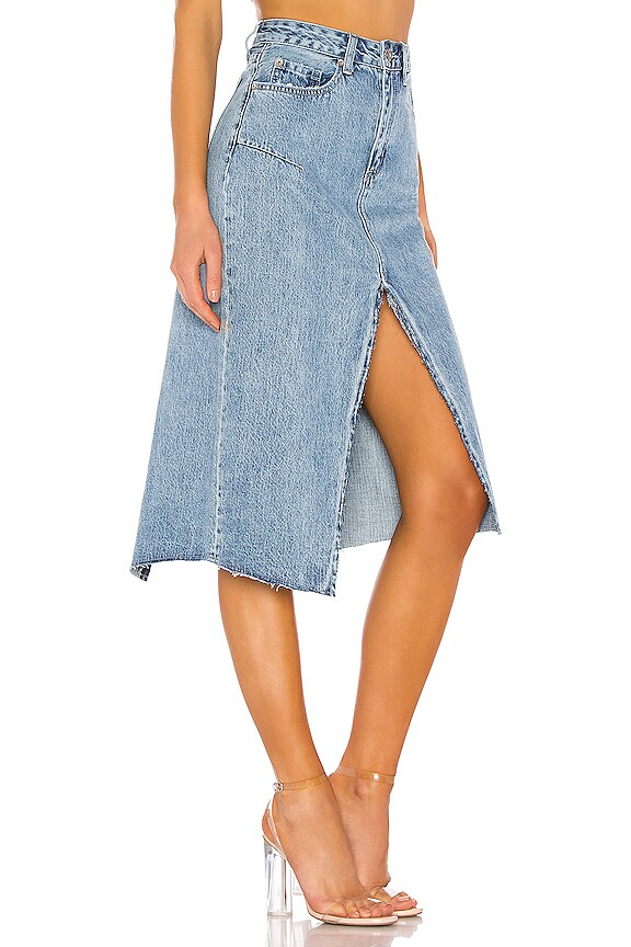 view 2 of 4 Kaia Denim Midi Skirt in Blue Cult