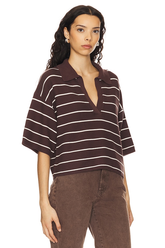 view 2 of 4 Marlow Top in Mocha Stripe