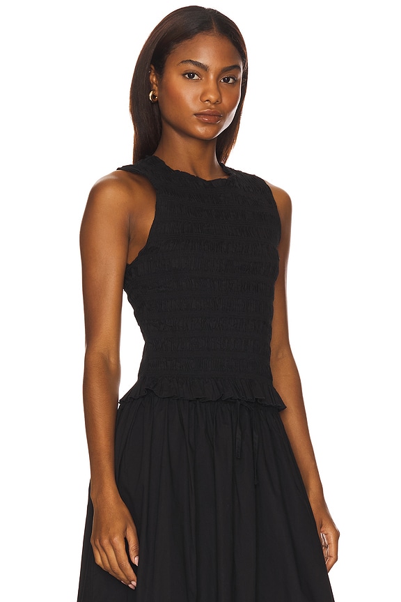 view 2 of 4 Phoebe Smocked Tank in Noir