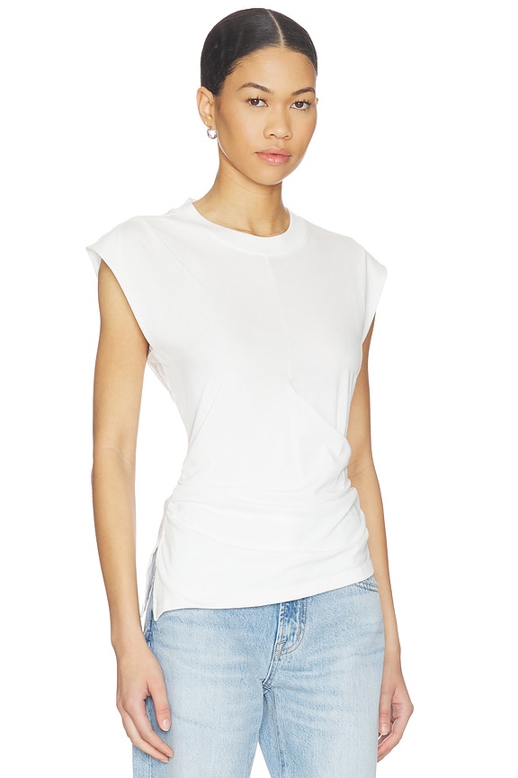 view 2 of 5 Nya Draped Tee Shirt in Le Blanc