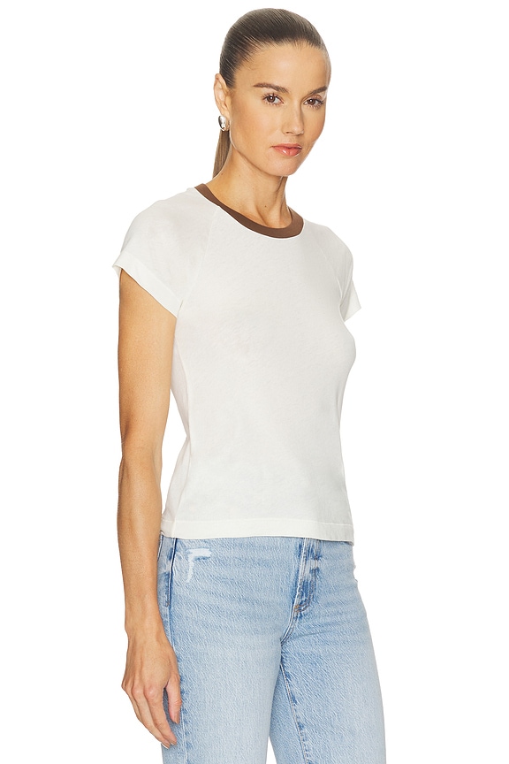 view 2 of 4 Ryn Shrunken Raglan Tee in Soft White