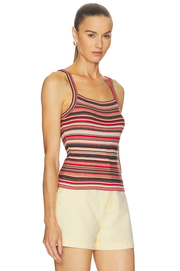 view 2 of 4 Frannie Sweater Tank in Coral Rose Multi Stripe