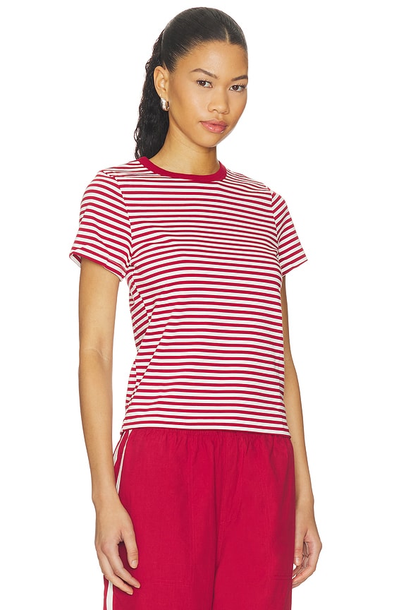 view 2 of 5 Alba Baby Tee in Racer Red Stripe