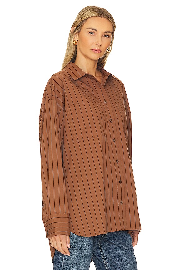 view 2 of 4 RENA トップ in Chestnut Noir Stripe