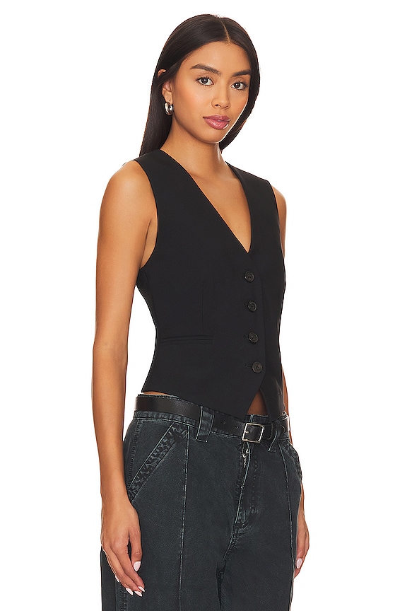 view 2 of 4 Vero Cropped Vest in Black