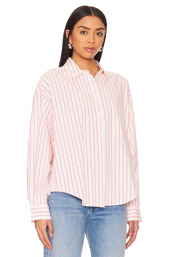 view 2 of 5 CHEMISE OVERSIZED SLOANE in Rose Multi Stripe