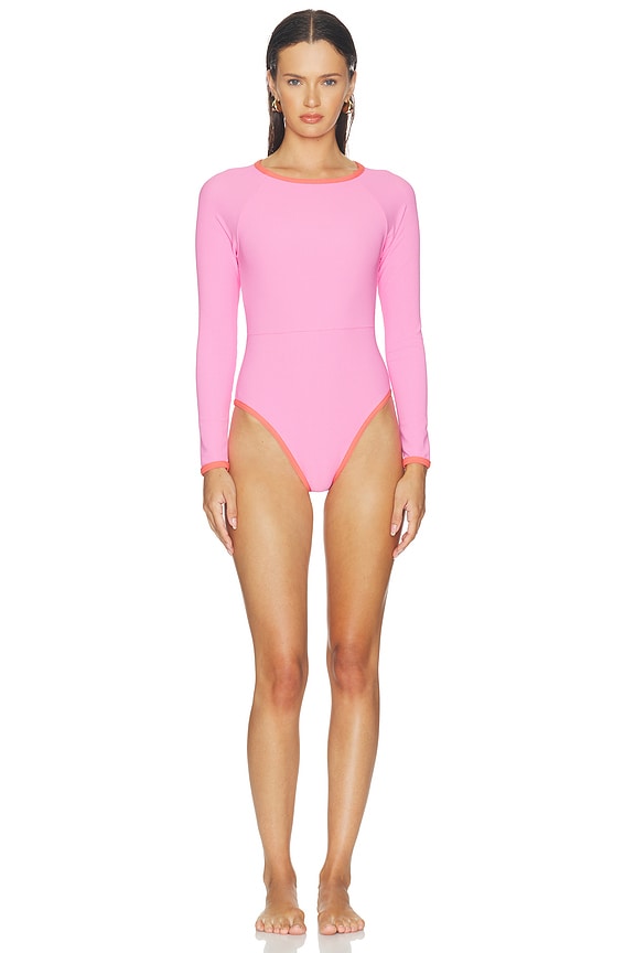 view 2 of 4 MAILLOT DE BAIN UNE PIÈCE CONTRASTANT BONNIE in Radiant Pink