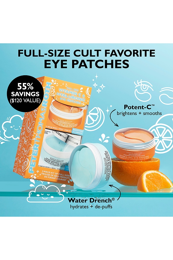 view 2 of 7 Vitamin C & Hyaluronic Acid Eye Patches in 