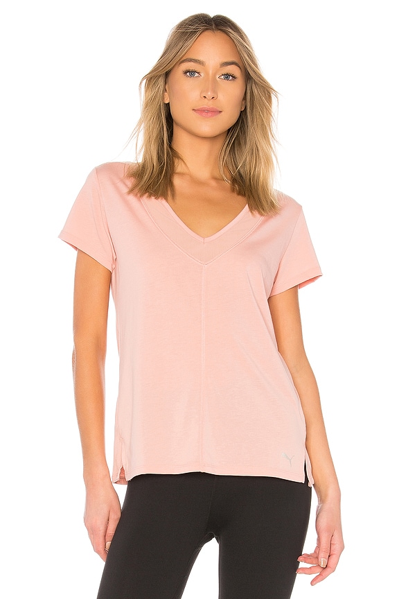 view 1 of 4 Slouchy Mesh Tee in Peach Beige