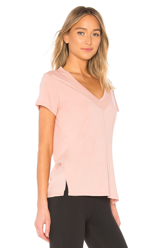 view 2 of 4 Slouchy Mesh Tee in Peach Beige