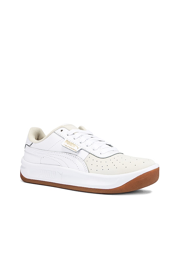 view 2 of 6 California Exotic Sneaker in Whisper White & Puma White & Team Gold