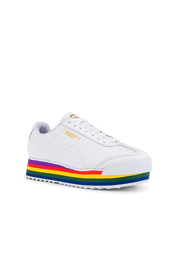 view 2 of 6 Roma Amor Rainbow Sneaker in Puma White & Puma White