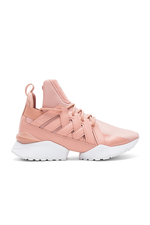view 1 of 6 Muse Echo Satin Sneaker in Peach Beige & Puma White