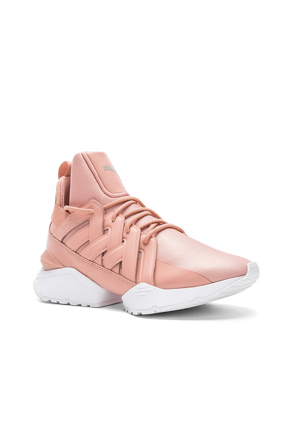 view 2 of 6 Muse Echo Satin Sneaker in Peach Beige & Puma White