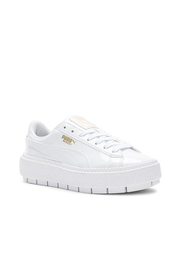 view 2 of 6 BASKET PLATFORM TRACE スニーカー in Puma White