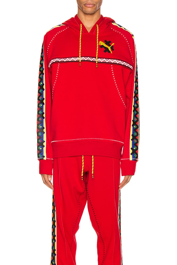 view 1 of 6 x Jahnkoy Hoodie in High Risk Red