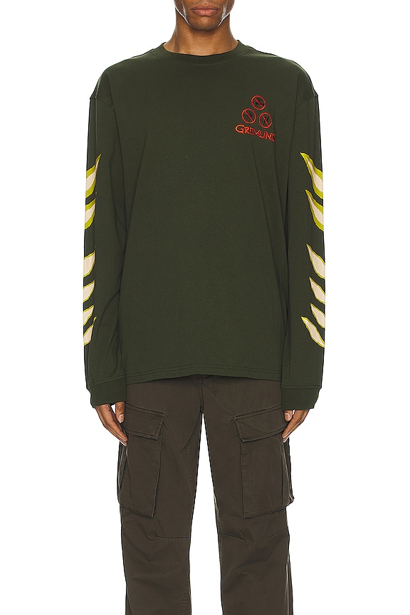 view 4 of 4 Gremlins Long Sleeve Tee in GREEN