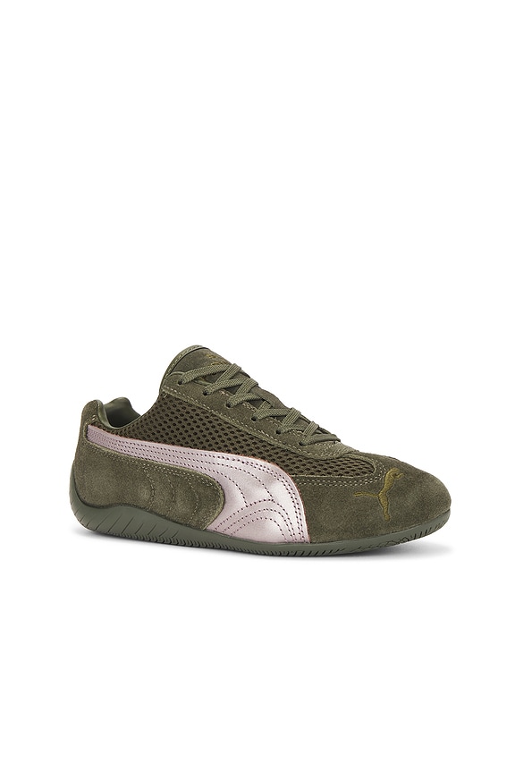 view 2 of 6 Speedcat Premium Sneaker in Dark Olive & Matte Silver