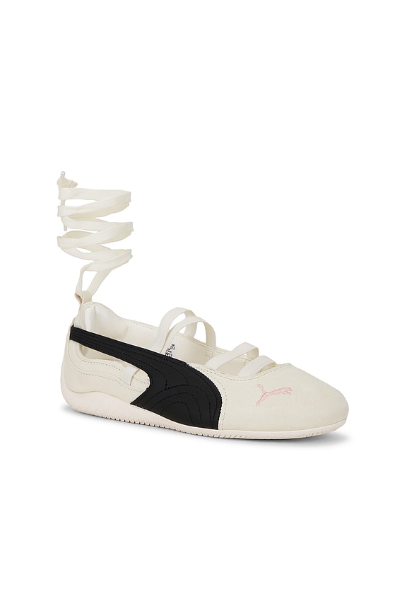 view 2 of 7 X Ros&eacute; Speedcat Ballet Flat in Warm White, Puma Black & Frosty Pink