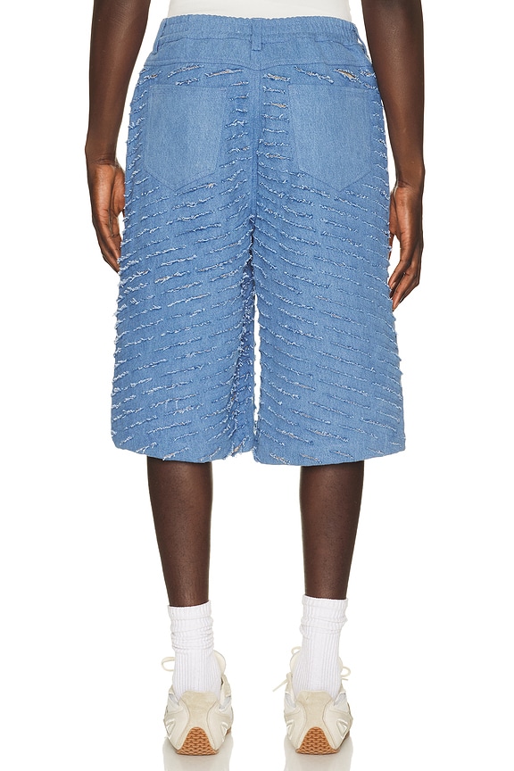 view 2 of 5 SHORTS DENIM CUT THROUGH in Blue