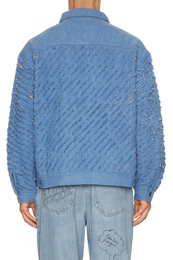 view 2 of 5 CHAQUETA DENIM CUT THROUGH in Blue