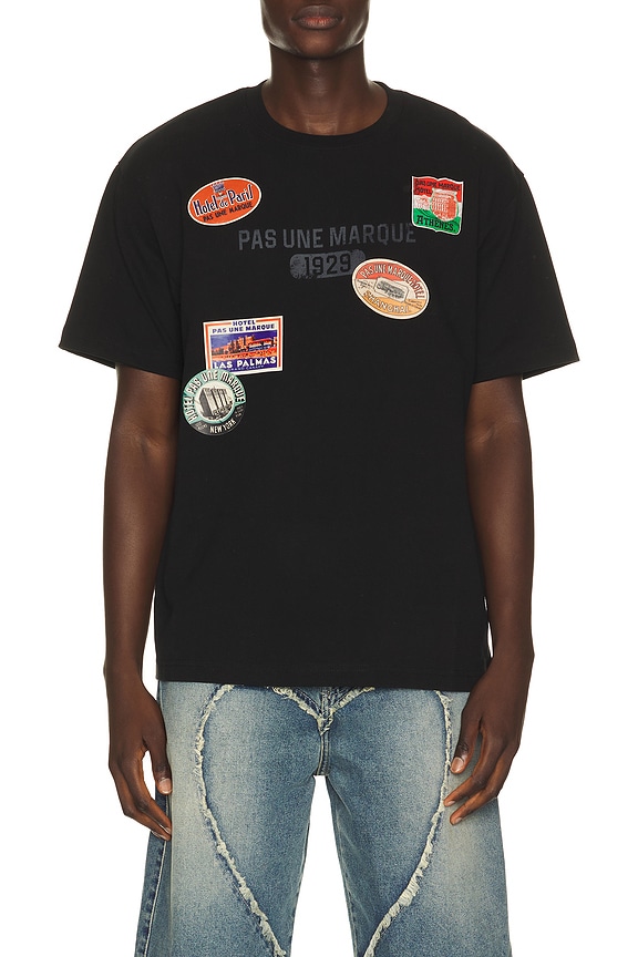 view 1 of 4 Luggage Tag Pas Tee in Black