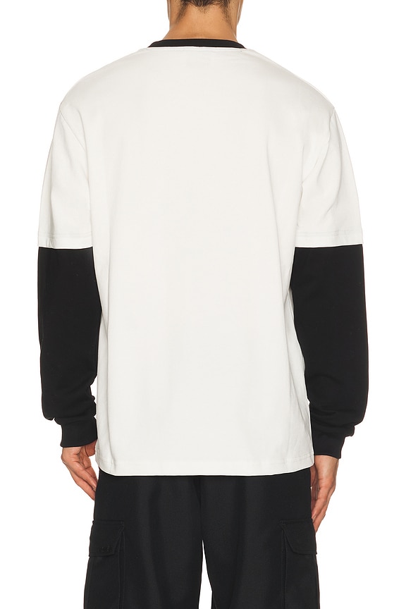view 2 of 4 Long Sleeve Tee in Black & Vintage White