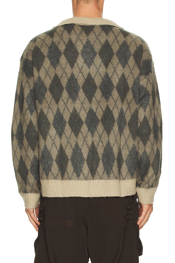 view 2 of 4 Wool Blend Argyle Sweater in Grayscale