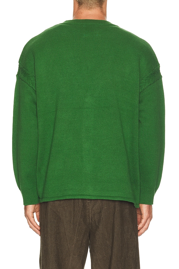 view 2 of 4 Paisley Knit Cardigan in Green