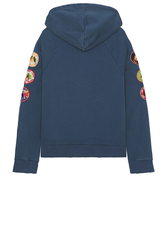 view 2 of 4 Patchwork Hoodie in Blue