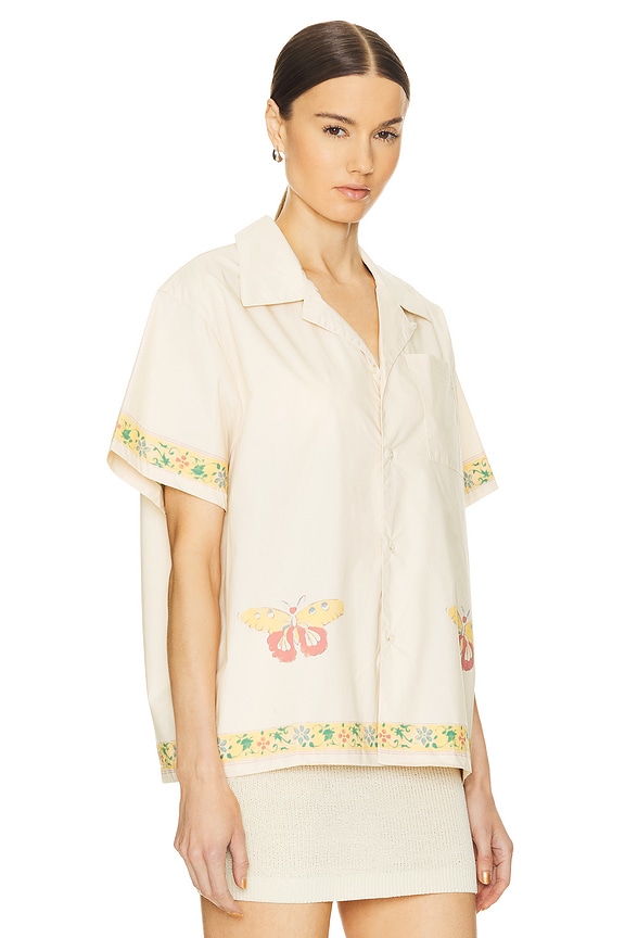 view 2 of 4 Moth Short Sleeve Camp Shirt in Cream