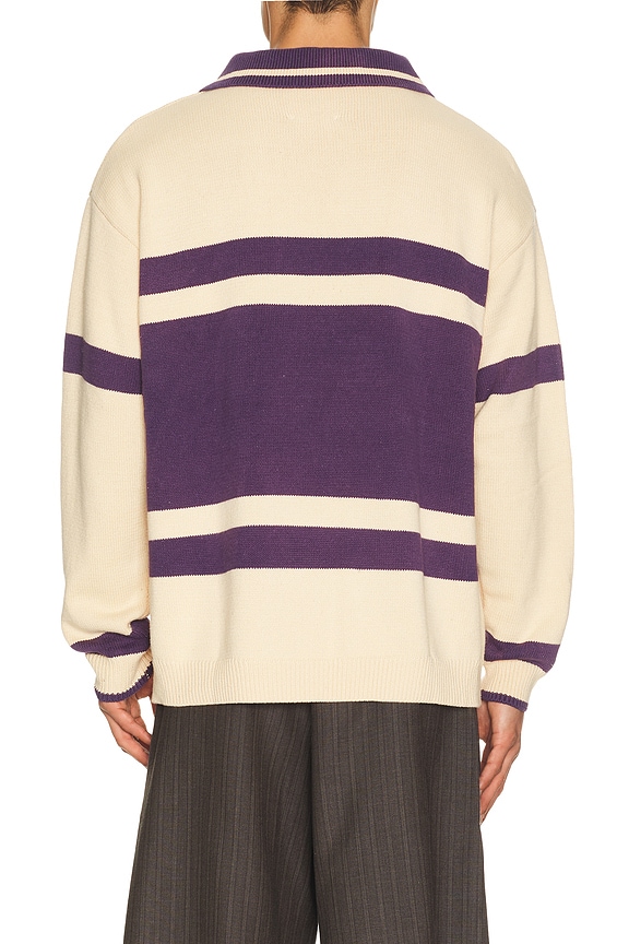 view 2 of 5 Knit Jersey in Cream & Purple