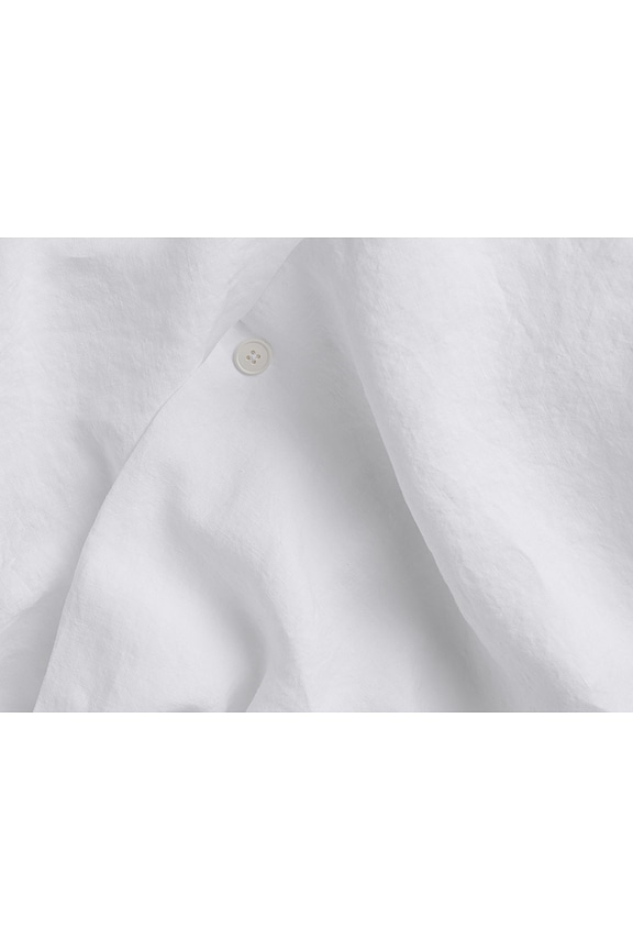 view 2 of 3 Linen Duvet Cover in White