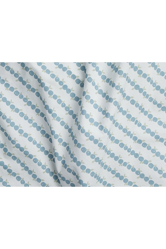view 2 of 3 Percale Crib Sheet in Blueberries