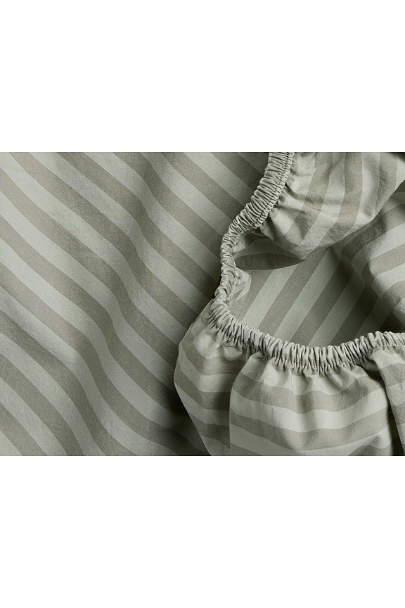 view 2 of 2 FITTED シーツ in Moss Stripe