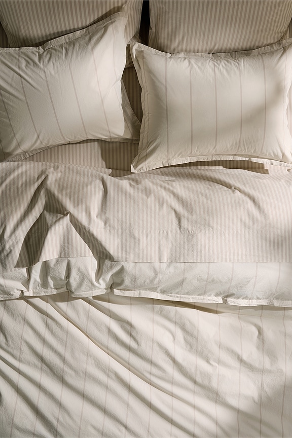 view 2 of 2 Duvet Cover in Bone Stripe
