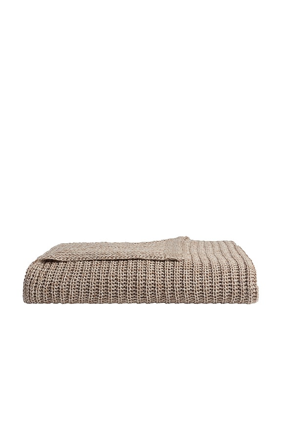 view 1 of 2 Marled Cotton Throw in Adobe