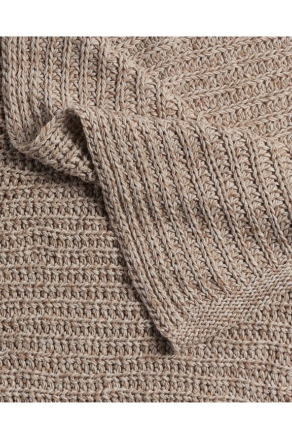 view 2 of 2 Marled Cotton Throw in Adobe
