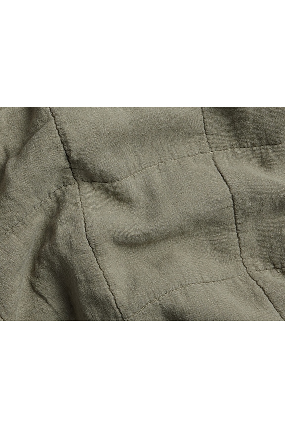 view 2 of 4 Linen Box Quilt in Moss
