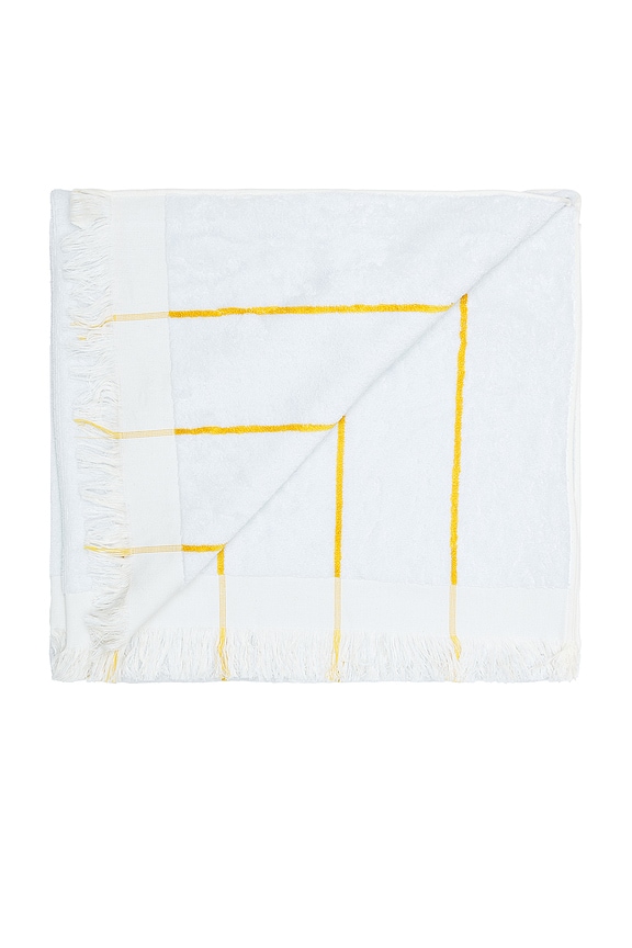 view 1 of 4 Bayside Beach Towel in Lagoon & Marigold