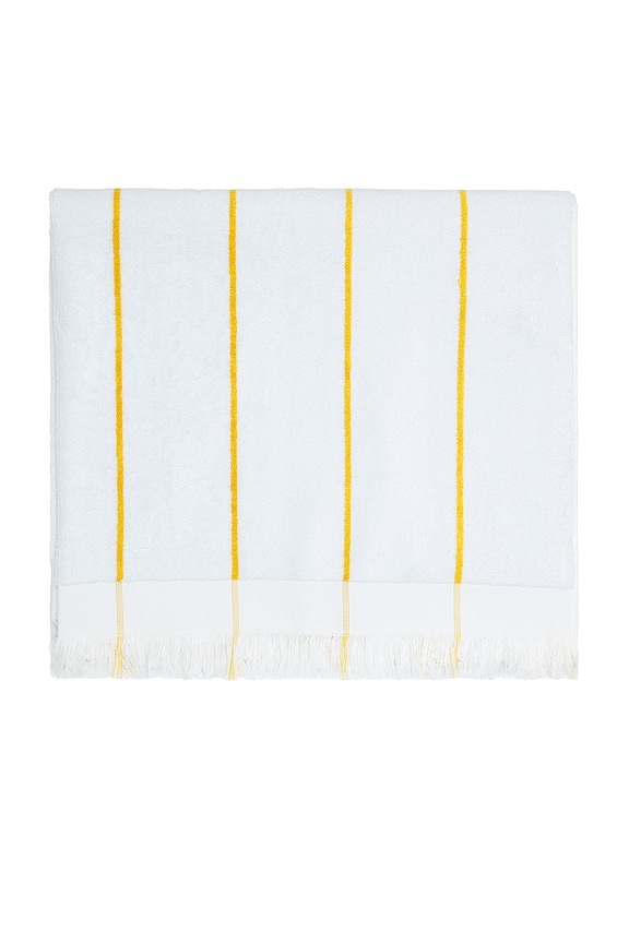 view 2 of 4 Bayside Beach Towel in Lagoon & Marigold