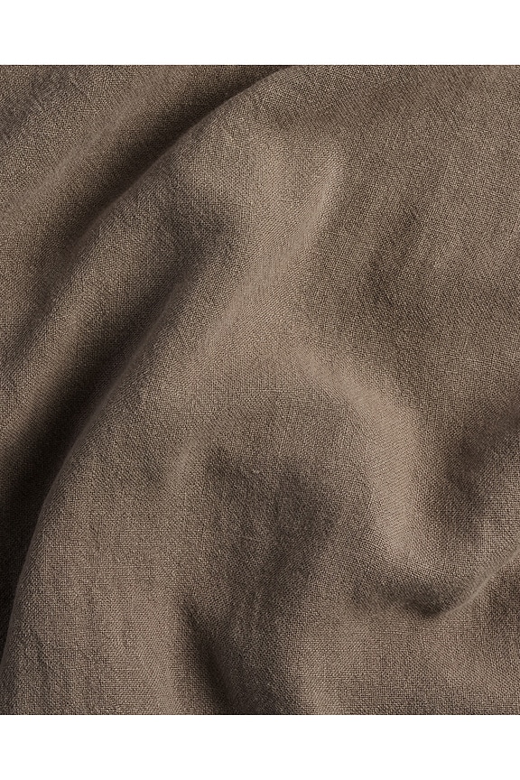 view 2 of 3 Vintage Linen Bed Blanket in Warm Grey