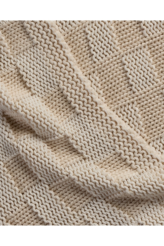 view 2 of 4 Basketweave Throw in Natural