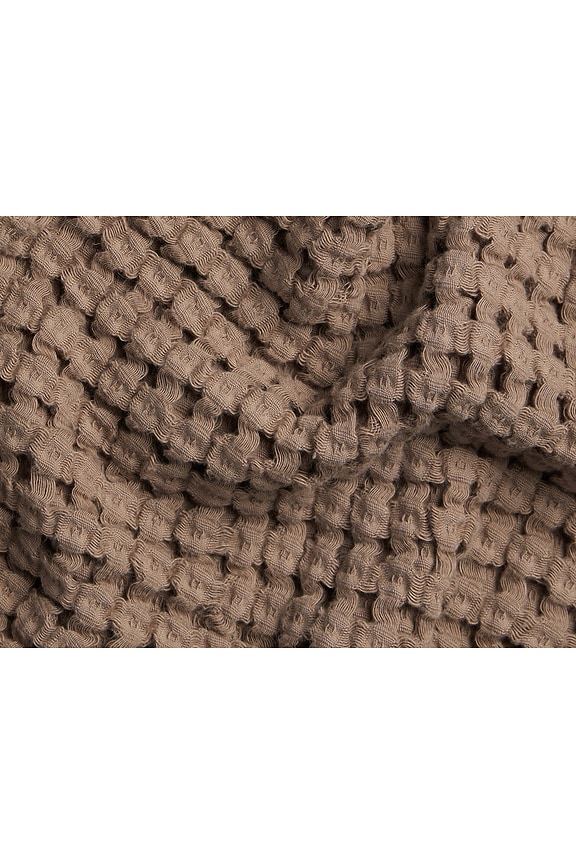 view 2 of 4 Waffle Cotton Throw in Mink