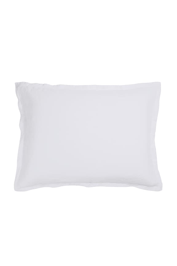 view 2 of 3 Linen Sham Set in White