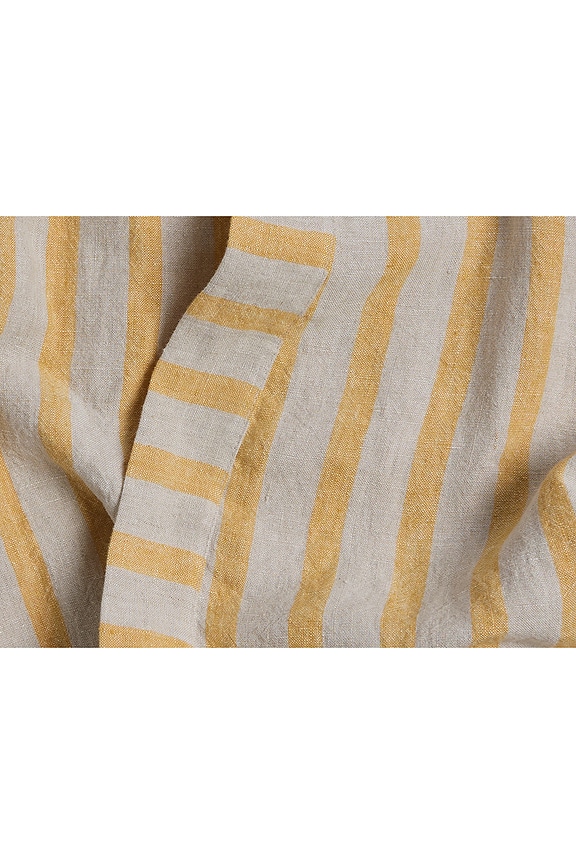 view 2 of 3 Linen Stripe Robe in Natural & Yellow
