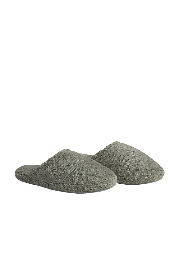 view 1 of 2 Classic Turkish Cotton Slippers in Moss
