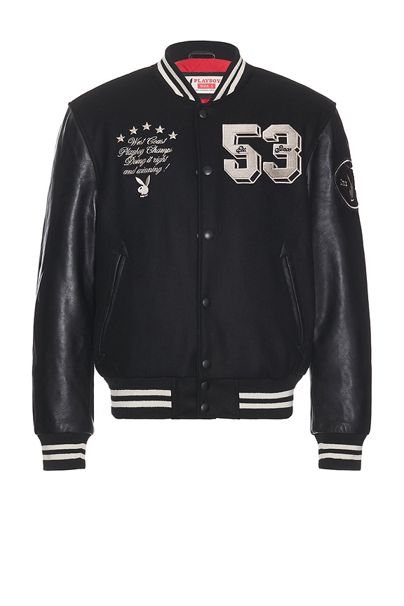 view 1 of 6 CHAQUETA BEISBOLERA 53 in Black