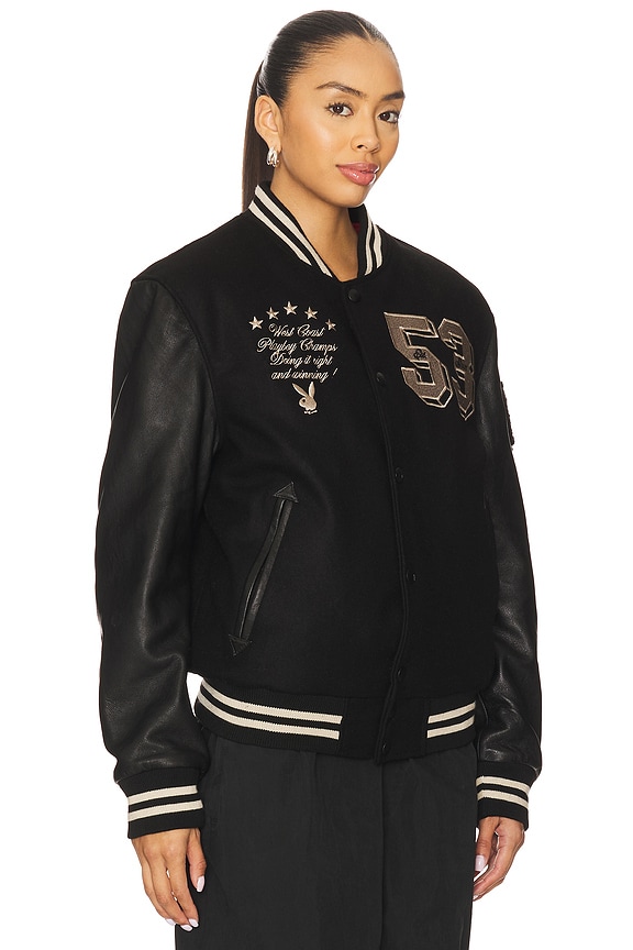 view 2 of 6 53 Premium Varsity Jacket in Black