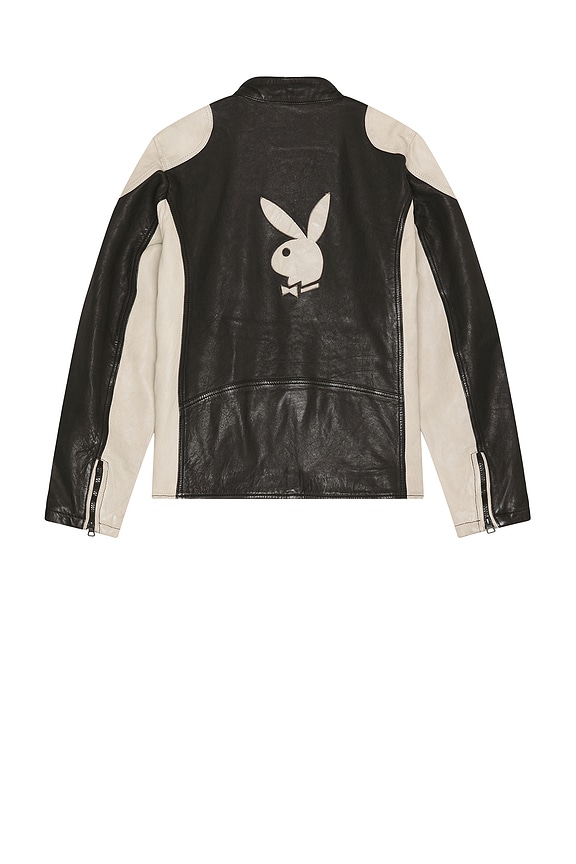 view 2 of 4 Anderson Leather Jacket in Black & Cream